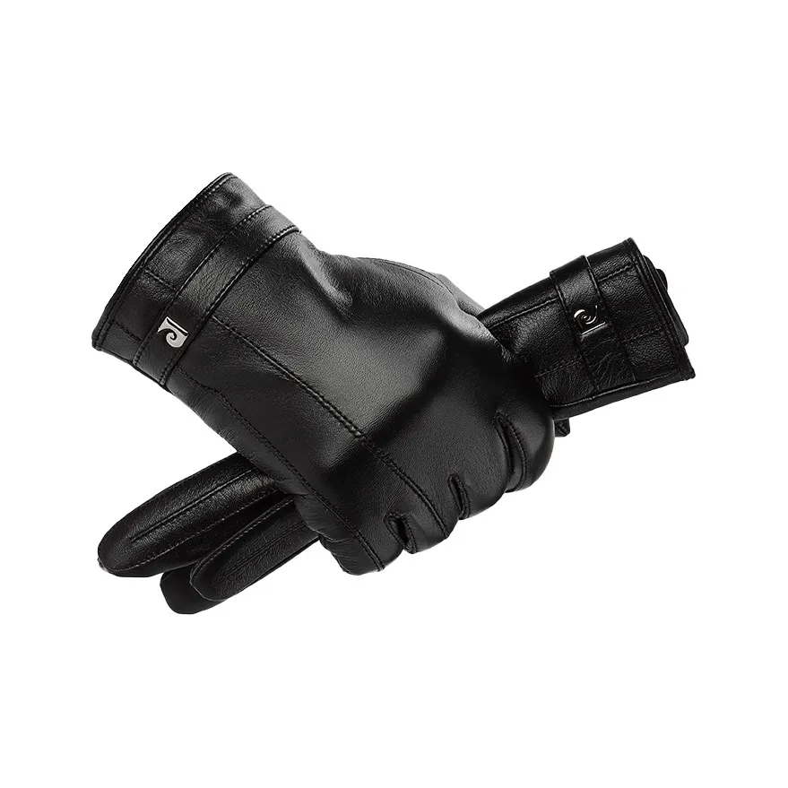 PIERRE CARDIN Овчина Перчатки Мужские Черные