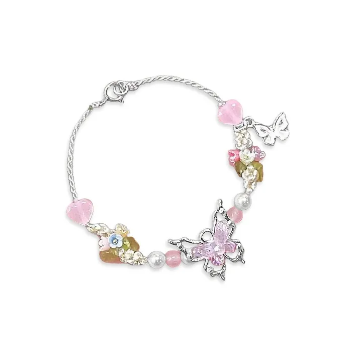 WANLIACC Сплав Iridescent Butterfly Браслет Женский