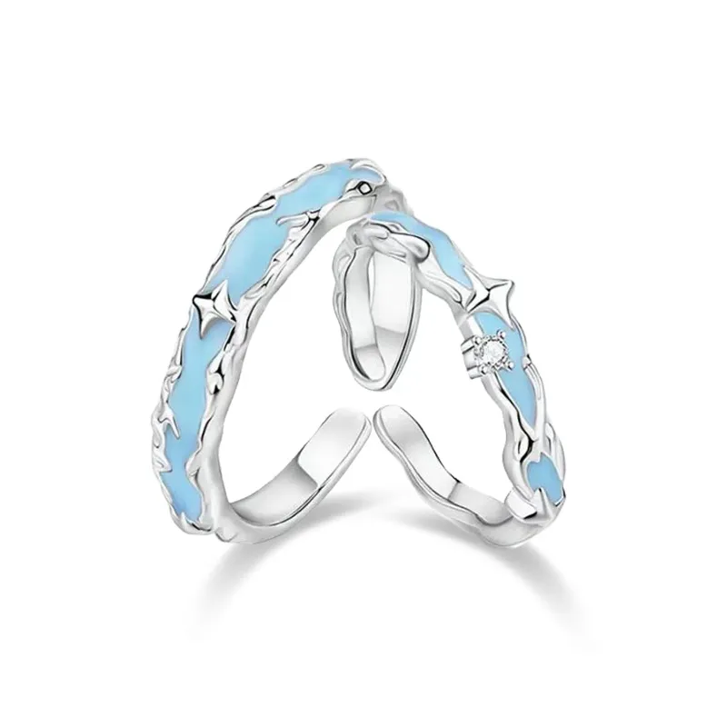 WANLIACC Сплав Starlight Radiant Пара Кольцо Унисекс