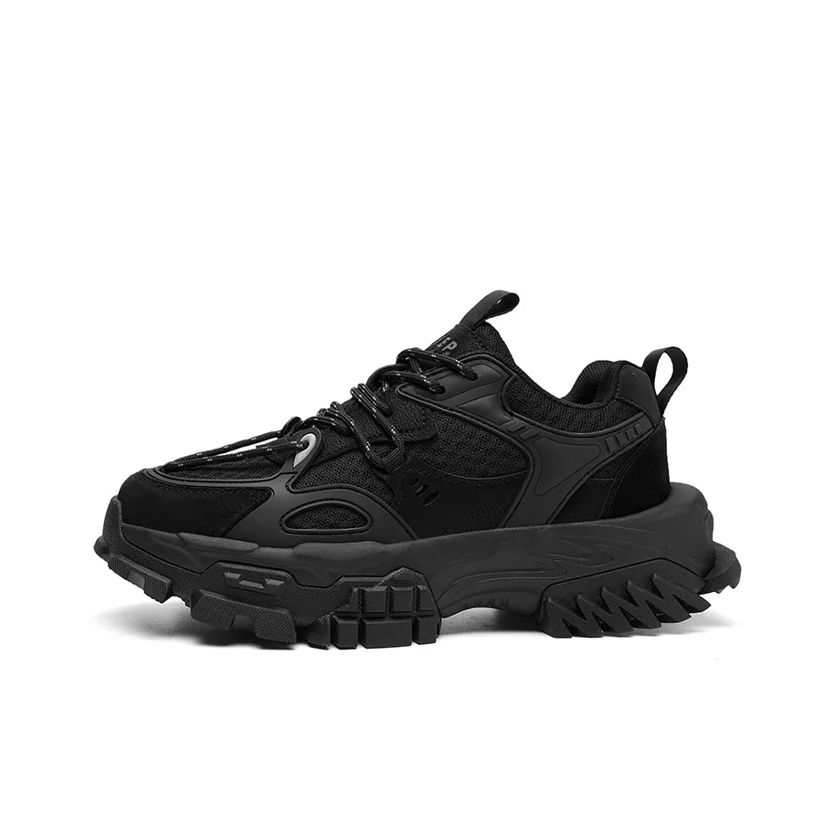 JEEP SPIRIT Chunky Sneakers Unisex Low-Top Graphite Black