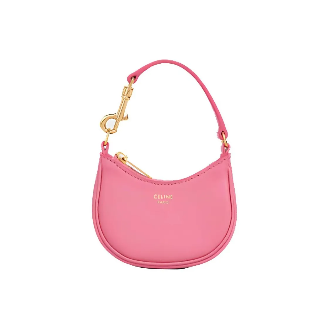 CELINE Smooth Cow Leather Handbag, Coin Purse, Handbag Extra Small Women's Vibrant Pink