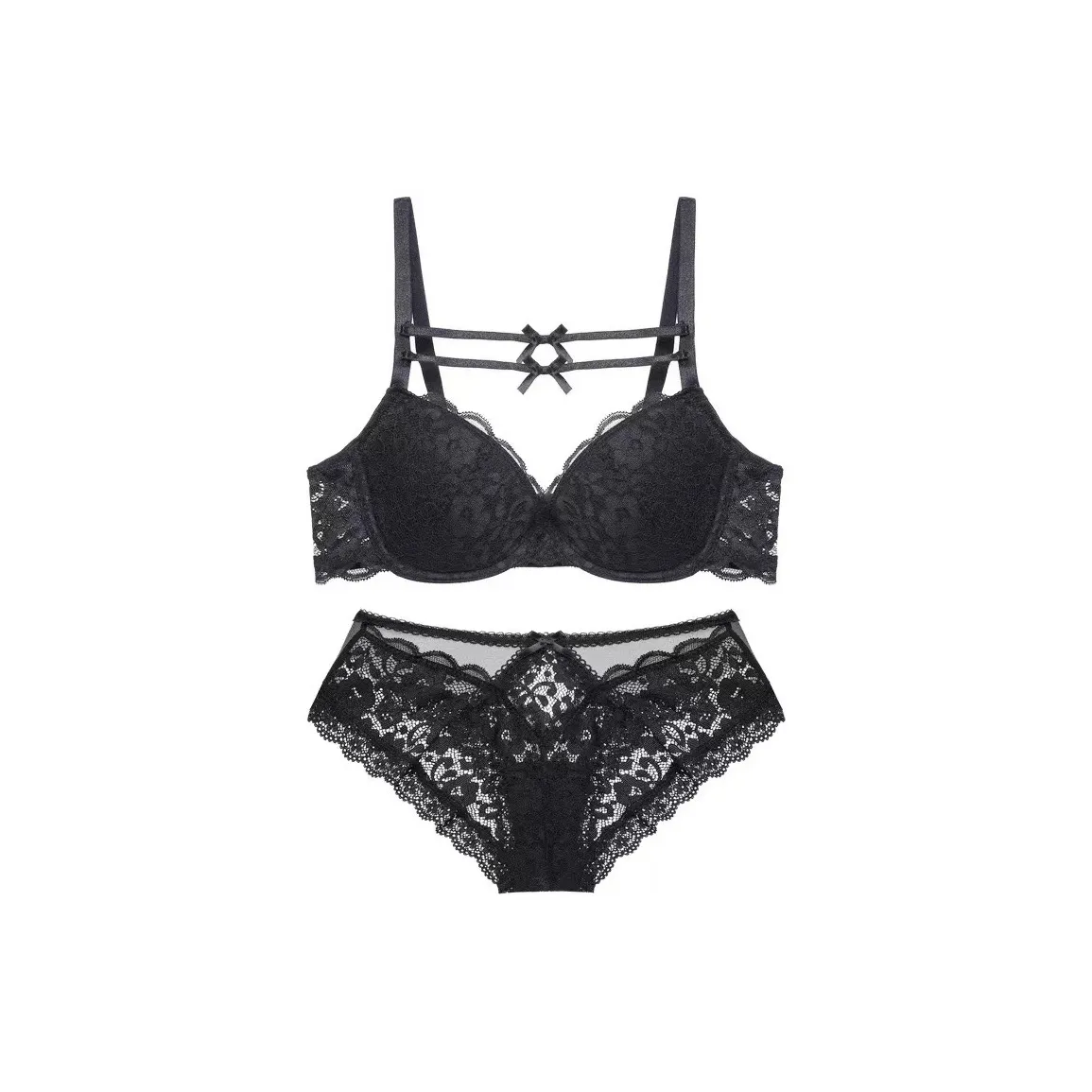 MIIOW Комплект нижнего белья Женское Черное