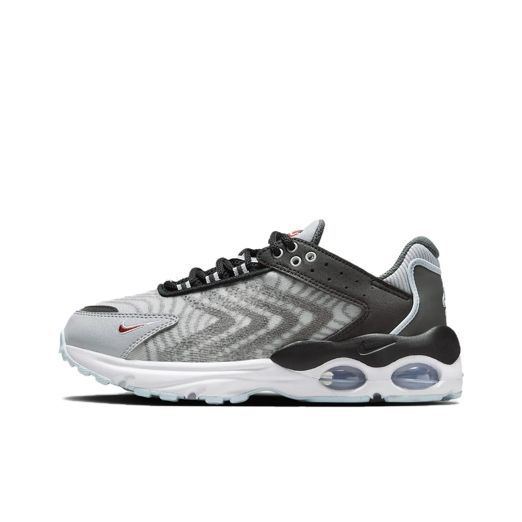 Nike Air Max TW Амортизация Износостойкий Низкий Топ KIDS Лайфстайл Обувь Черный Серый