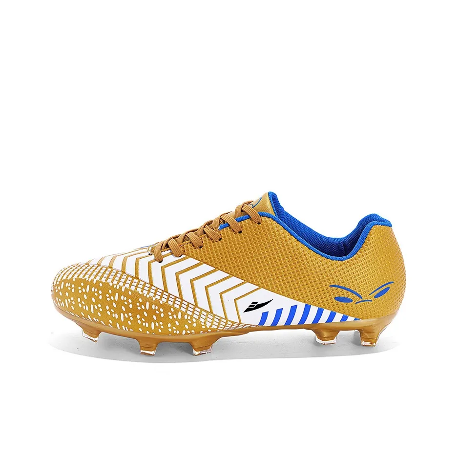 Kuding Soccer Shoes Unisex Low top Gold/Black/Dark Blue