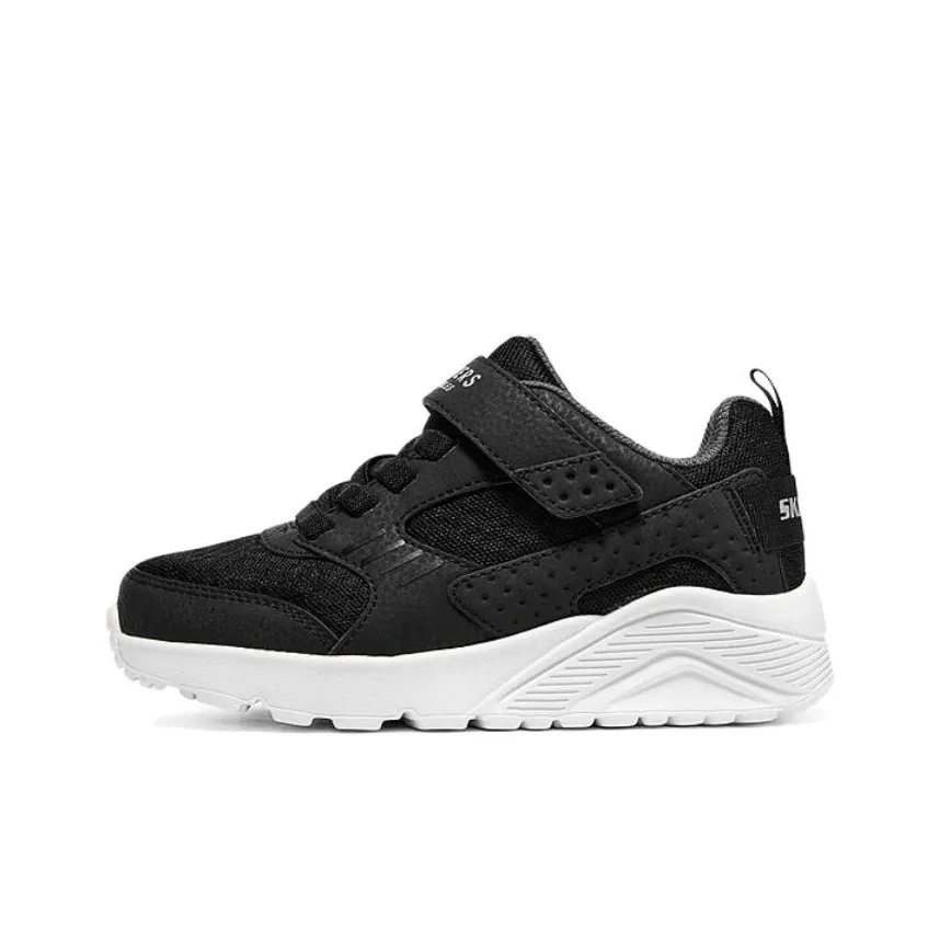 Skechers Uno Lite Breathable Low Top Kids Lifestyle Shoes Black Teenagers