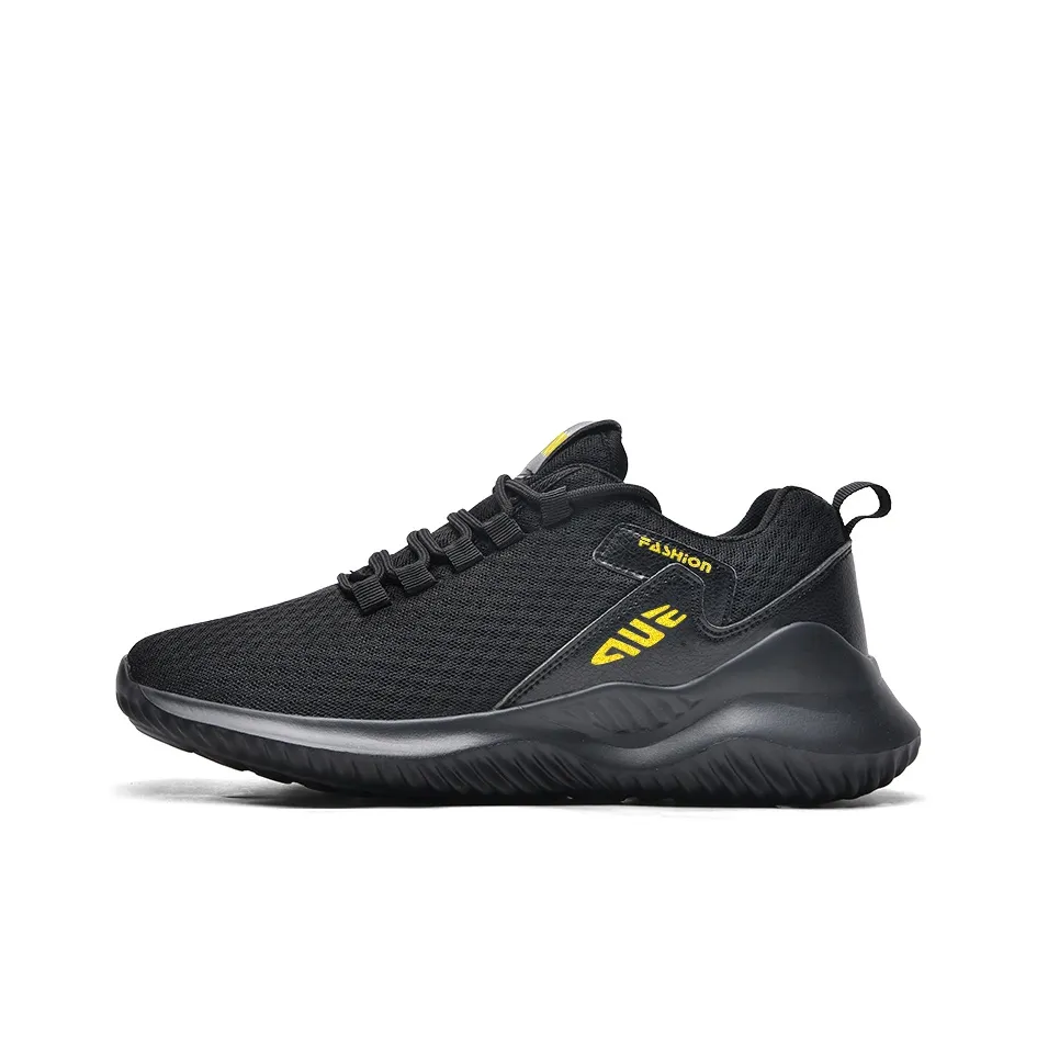 Prince McQueen Амортизация Устойчивость к истиранию Легкий Низкий Топ Беговые кроссовки Унисекс Черный Золотой