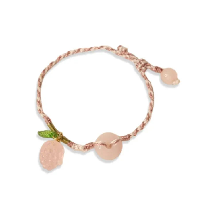 WANLIACC Ткань Маленький Виноградный Peace Пряжка Браслет Унисекс