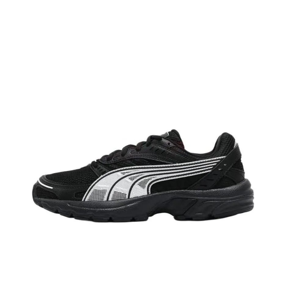 PUMA Axis Slip Resistant Low Top Running Shoes Unisex Black Silver