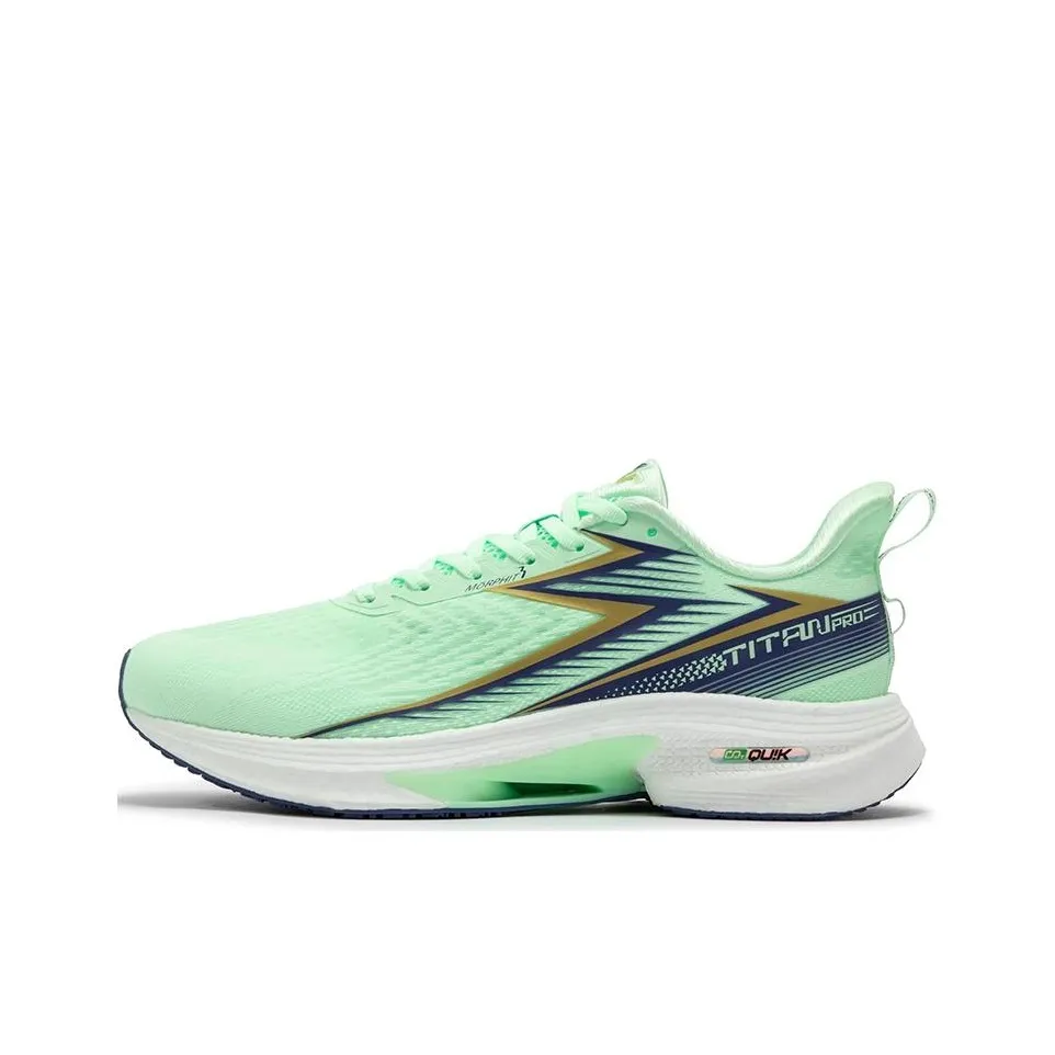 361° TITAN Ⅱ PRO Cushioning, Wear Resistant Low Top Running Shoes Men's Green Blue