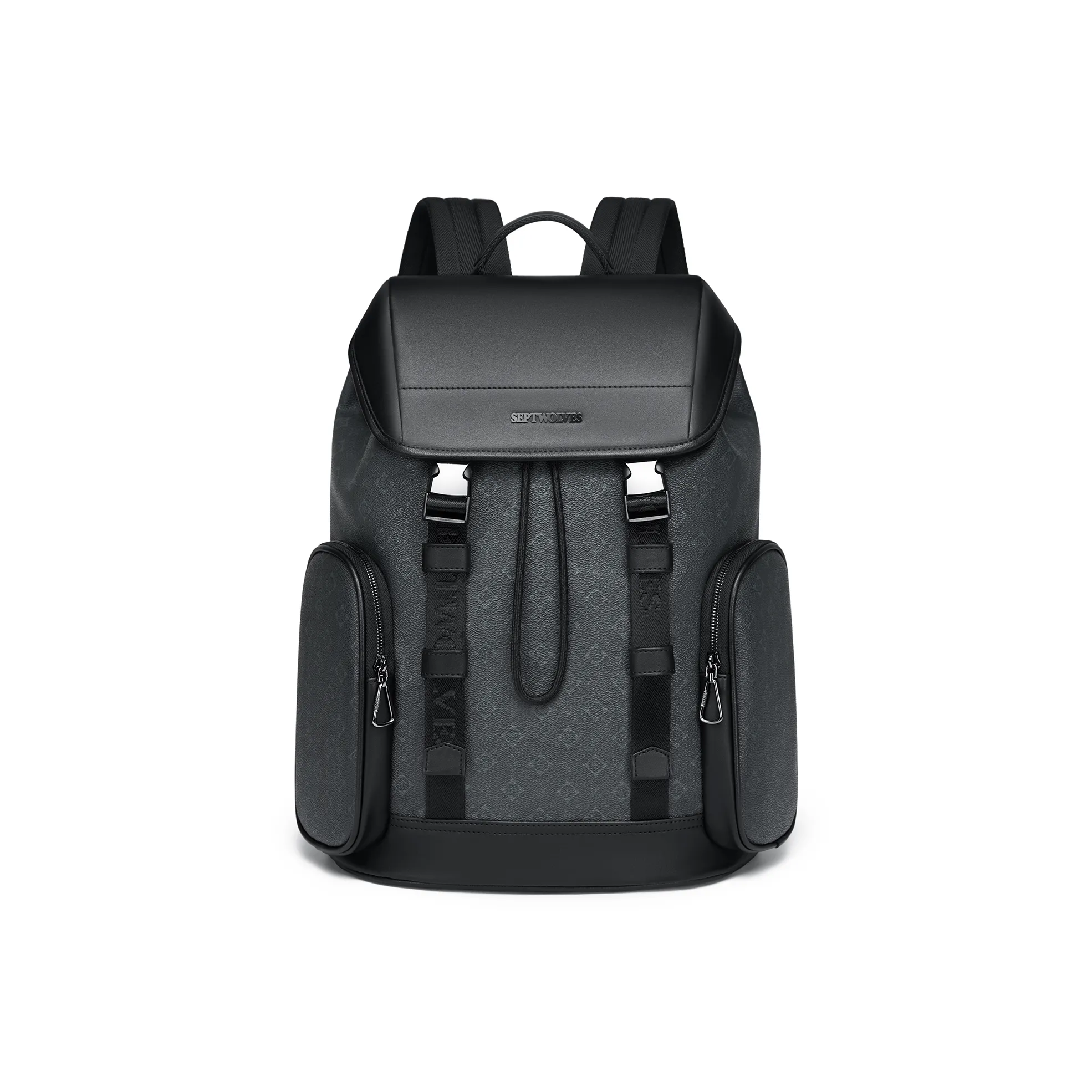 SEPTWOLVES ПВХ Студенческий Рюкзак для обучения QPL Рюкзак Стандартный Мужской Черный
