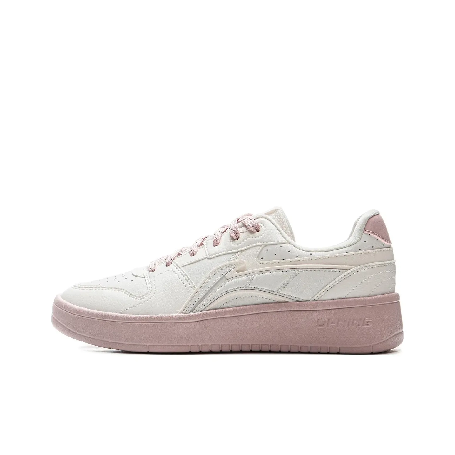 LINING Acer truncatum Амортизаторы Shock Resistant Abrasion Resistant Низкий Топ Скейтборд Кроссовки Женские Белые Розовые