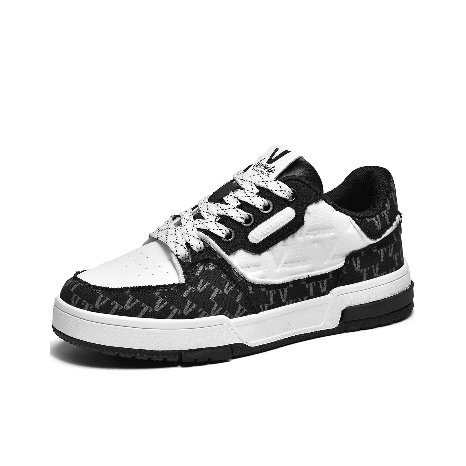 DIKENROK Anti-Slip Wear-Resistant Breathable Height Increasing Low-Top Skateboard Shoes Unisex