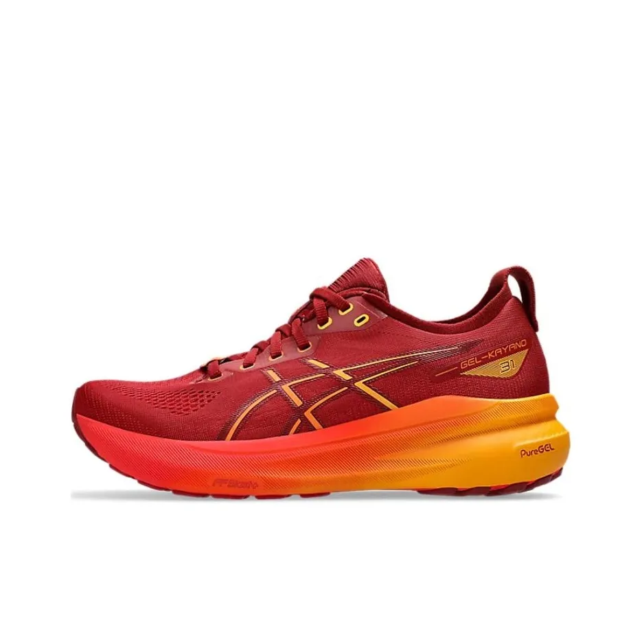 Asics Gel Kayano 31 Low Top Running Shoes Men's Red