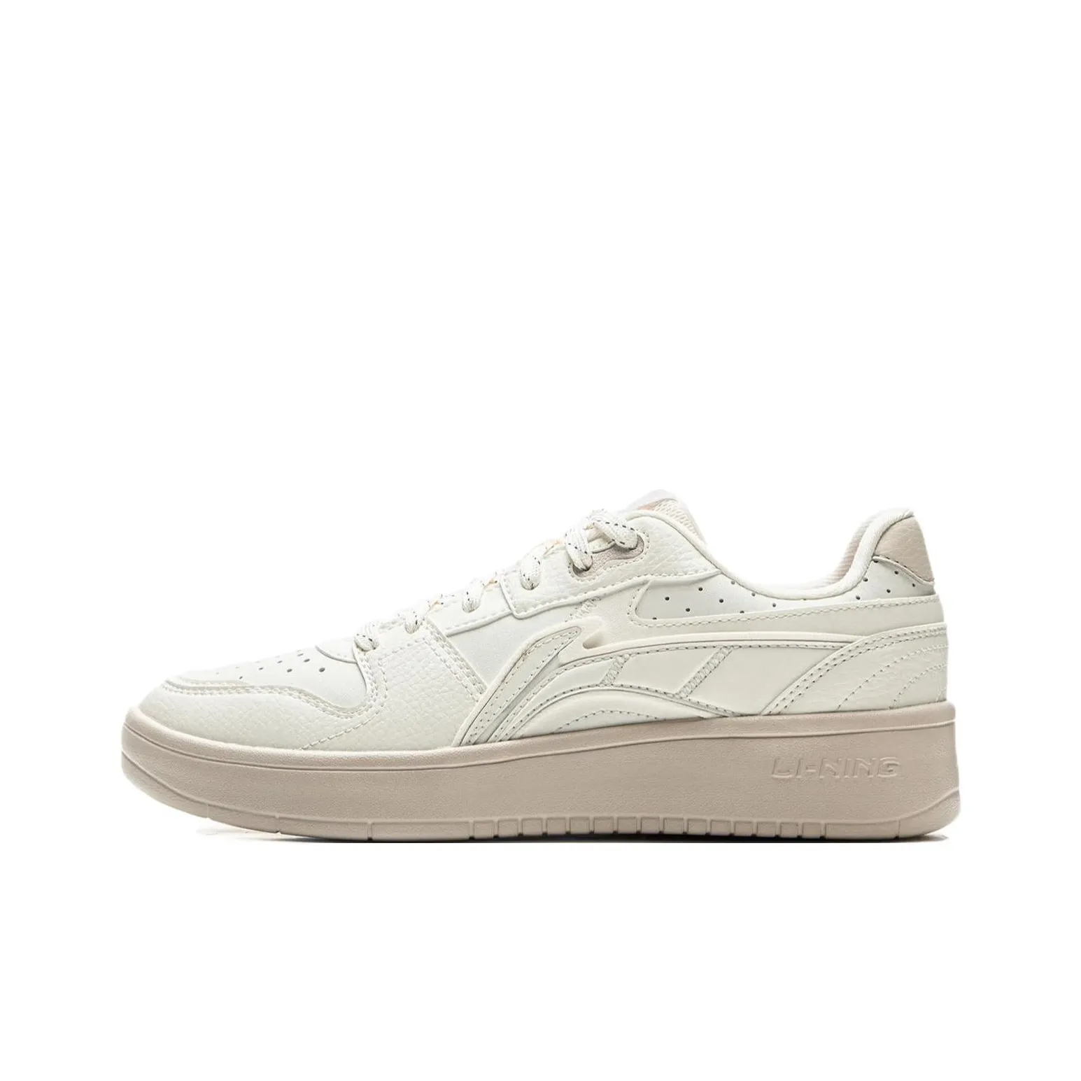 LiNing Acer Truncatum Non-slip Lightweight Low-Top Skateboard Shoes Women's Ecru