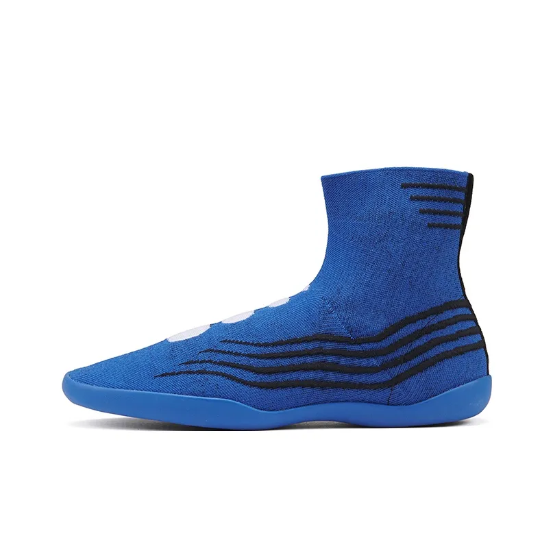EQLZ EQUALIZER Lightweight Anti Slip High Top Vintage Basketball Shoes Unisex Blue