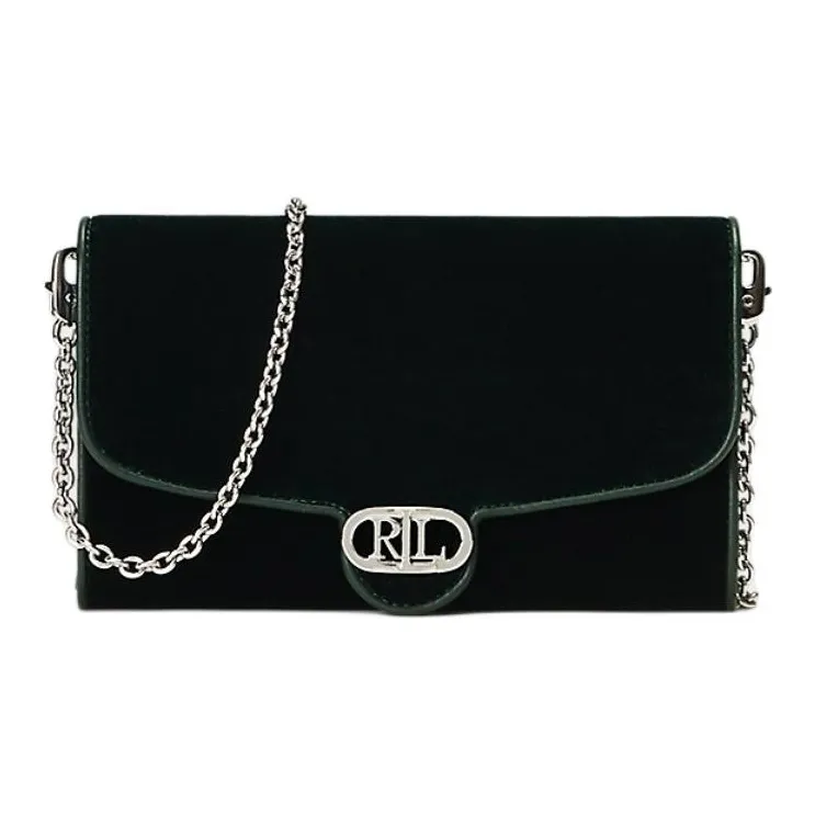Ralph Lauren Polyester Shoulder Bag Crossbody Bag Medium Size Women's Dark Emerald