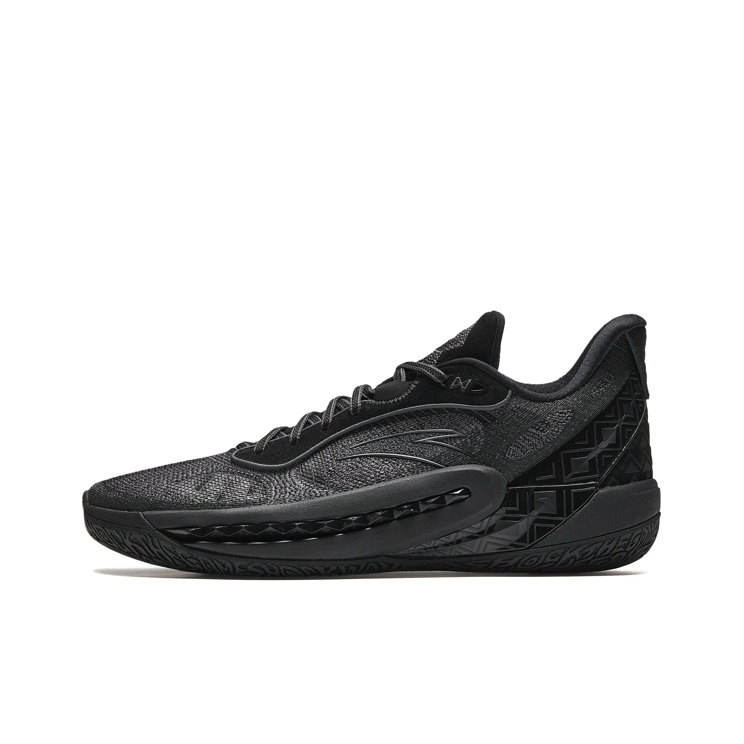 Anta Tide 6 PRO Triple Black Cushioning Wear Resistant Low Top Carbon Plate Basketball Shoes Men's Black