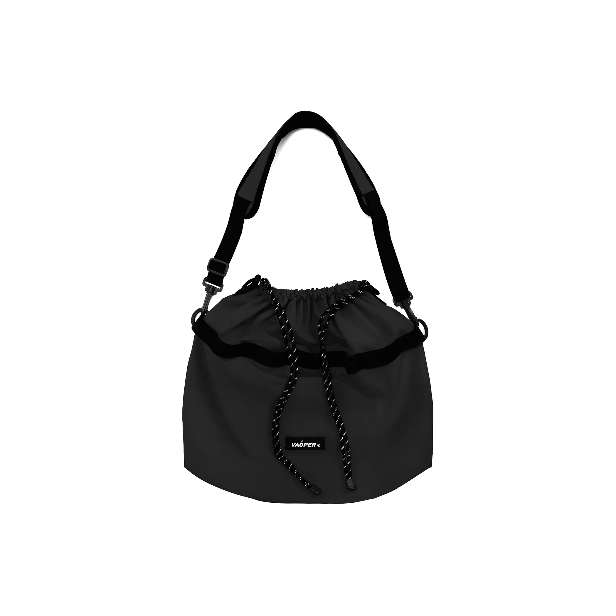 VAOPER Polyester Crossbody Bags Tubas Unisex Black/Yellow