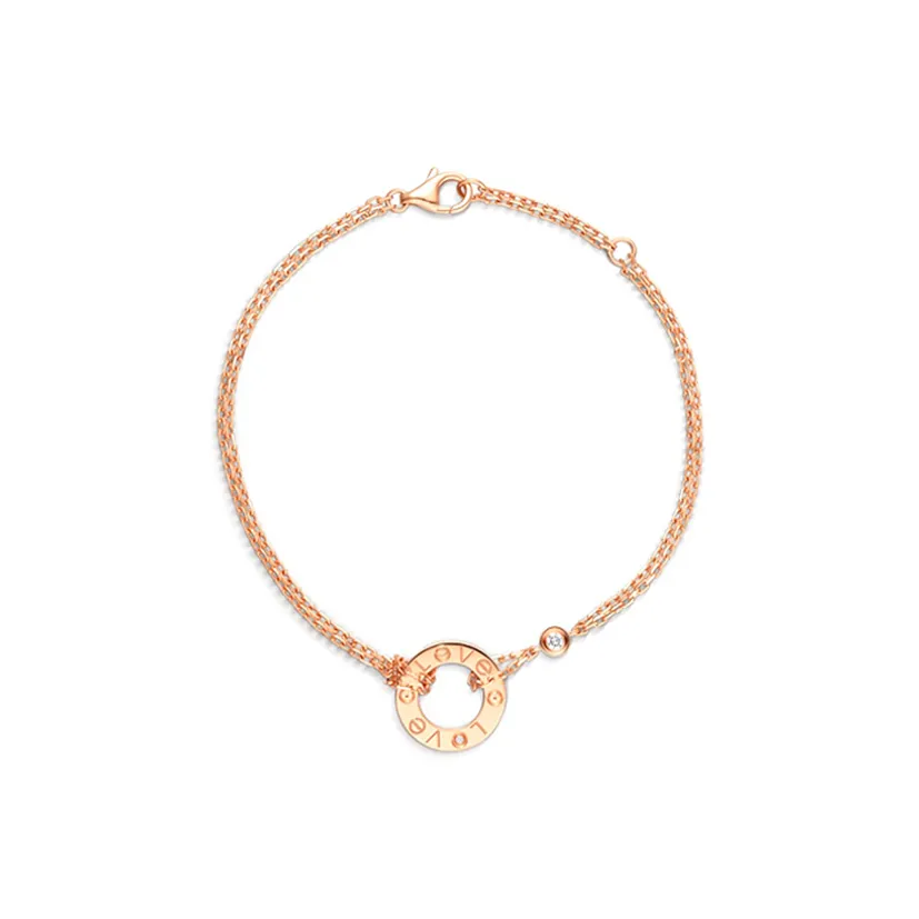 CARTIER LOVE Series 18K Rose Gold Bracelets Women's Rose Gold