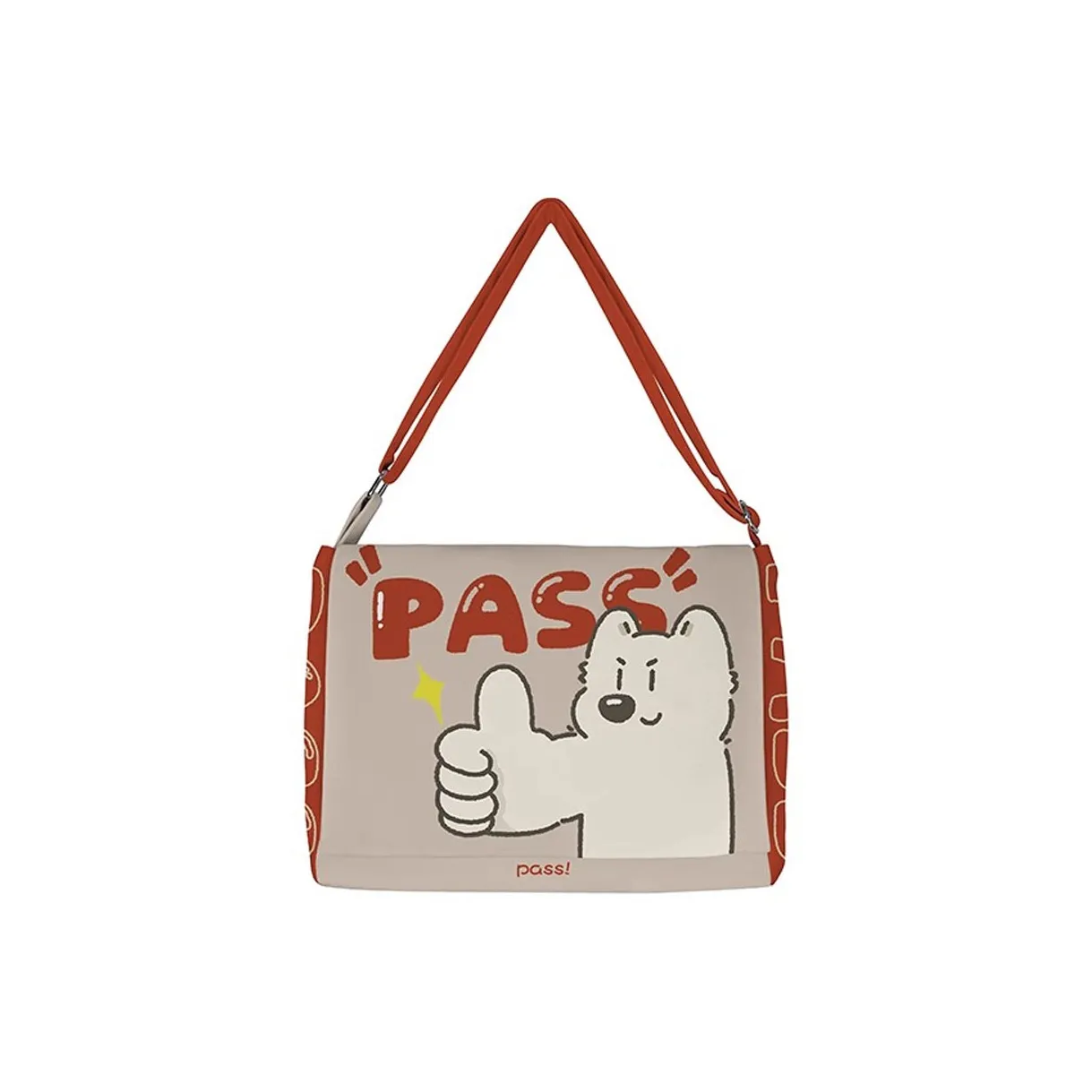 AOSONG Suede Technology Fabric Shoulder Bag, Crossbody Bag Unisex Red