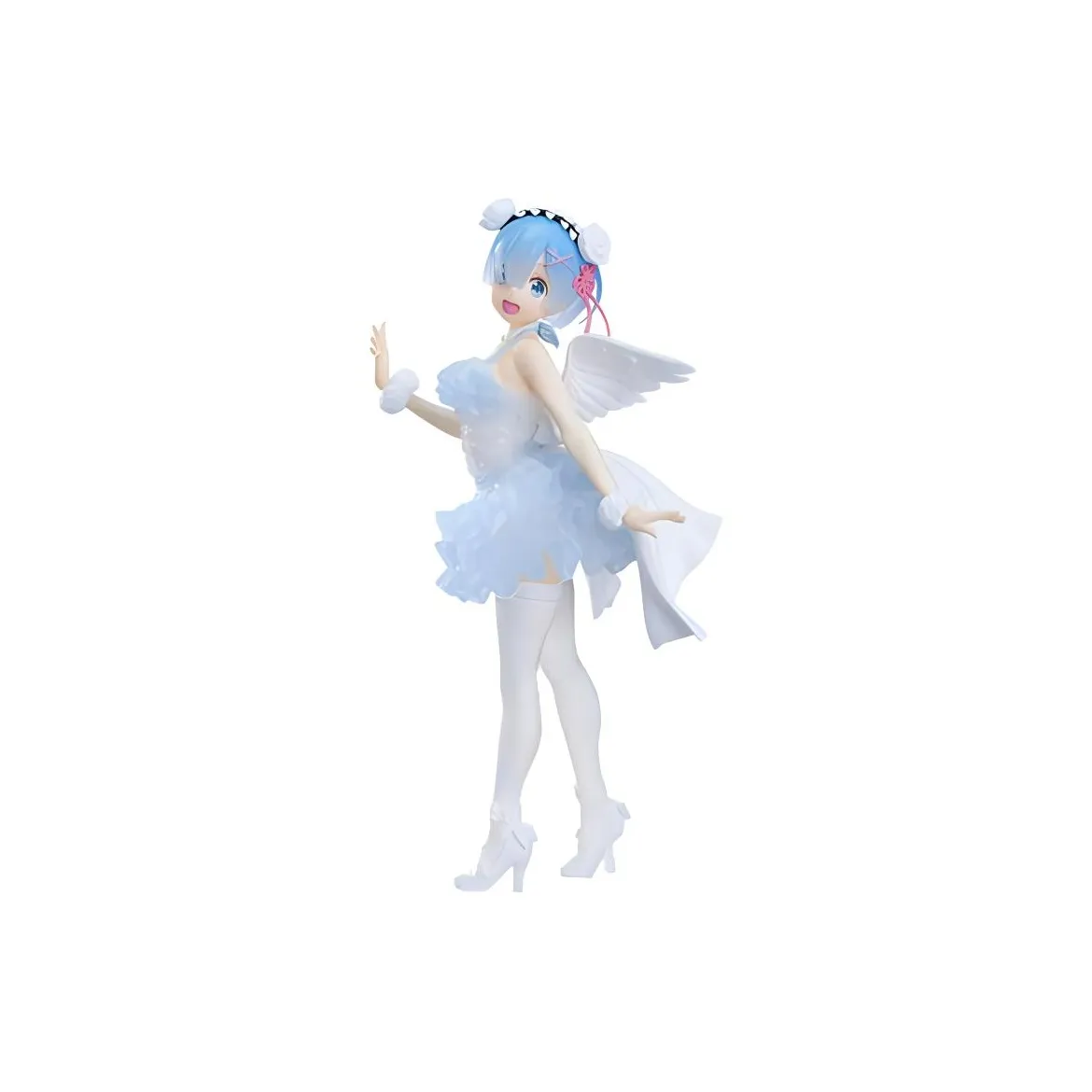 BANPRESTO Ram Glass Factory Re Zero Starting Life In Another World Rem Angel And Demon Ver. Bonus Gifts 22cm