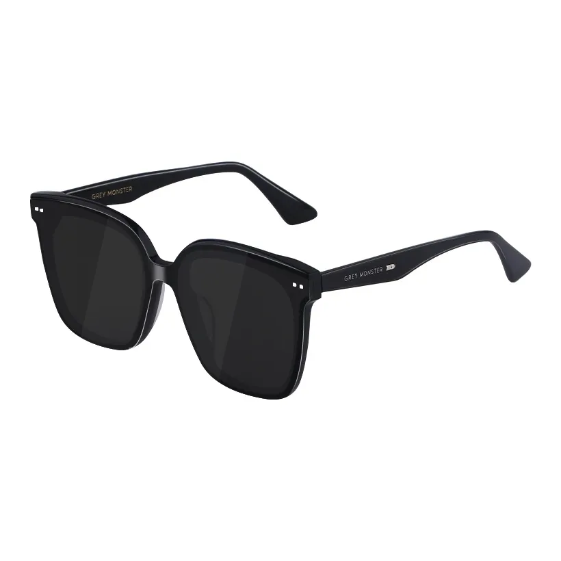 SUPER SUNG Plate Frame Irregular Shape Sunglasses Unisex Black