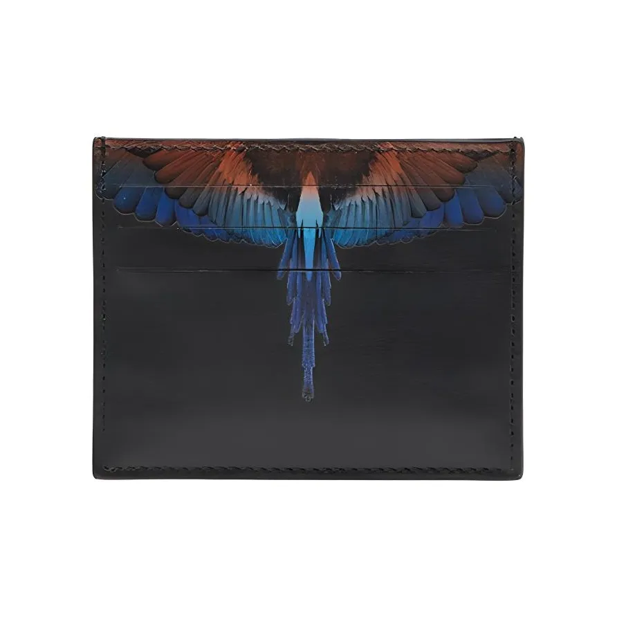 MARCELO BURLON COUNTY OF MILAN Cow Leather Card Clip Card Holder Regular Men's Black