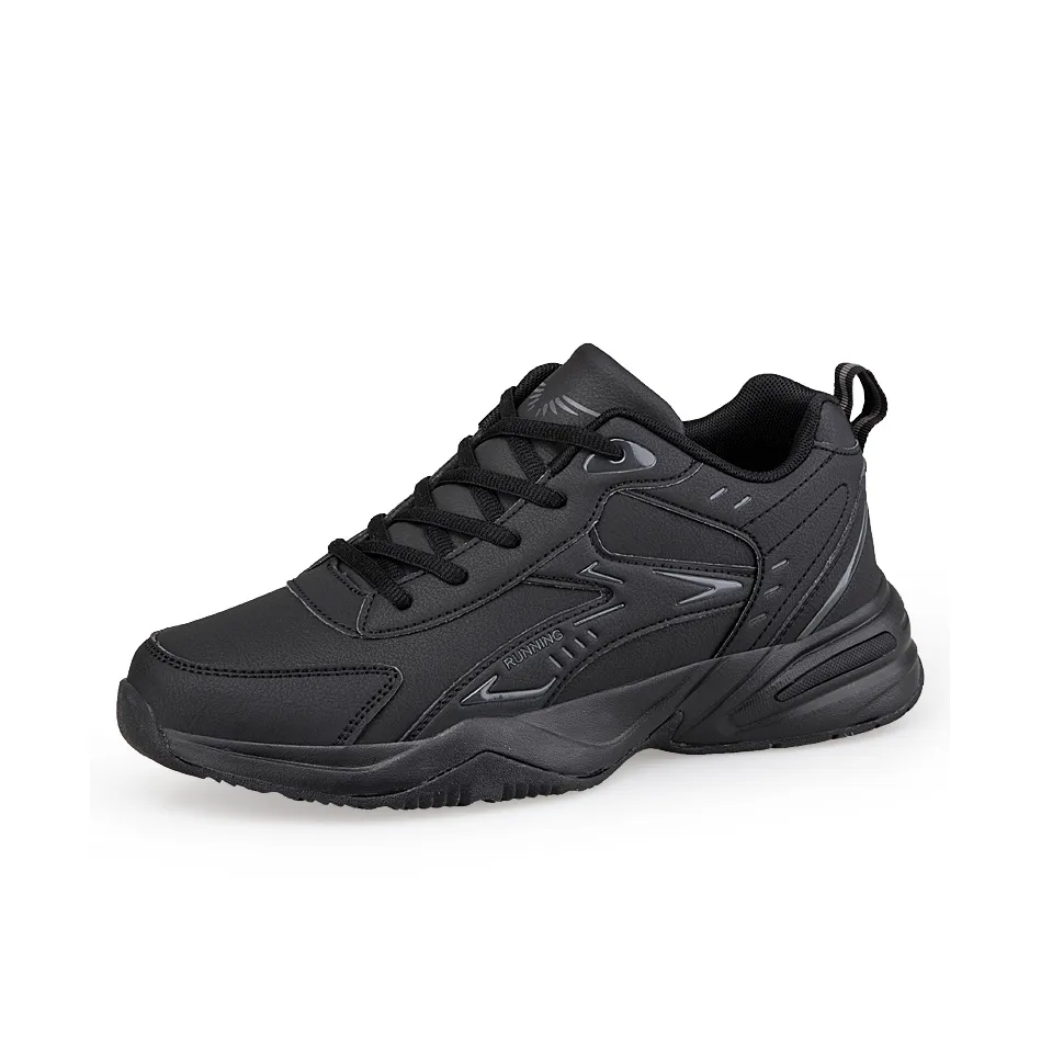 TONYBEAR Anti-Slip And Wear-Resistant Water-Resistant Low-Top Black Monkey Casual Running Shoes Plus Size Men's Black