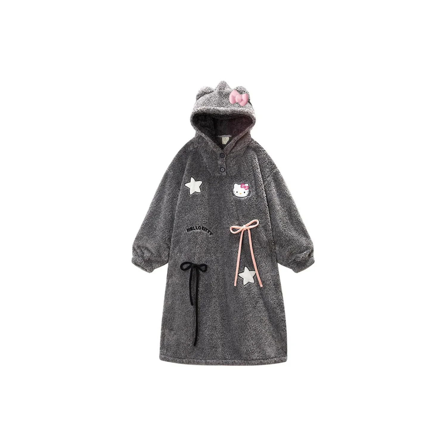 GUKOO x Hello Kitty Nightgown Women's Light Heather Gray
