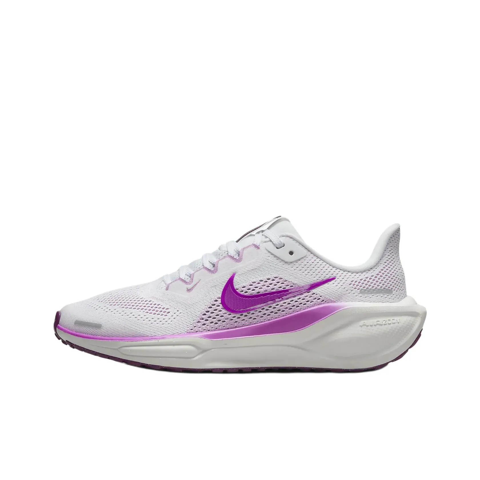 Nike Pegasus 41 Slip Устойчивый к истиранию Низкий Топ Детская Беговая Обувь Фиолетовый