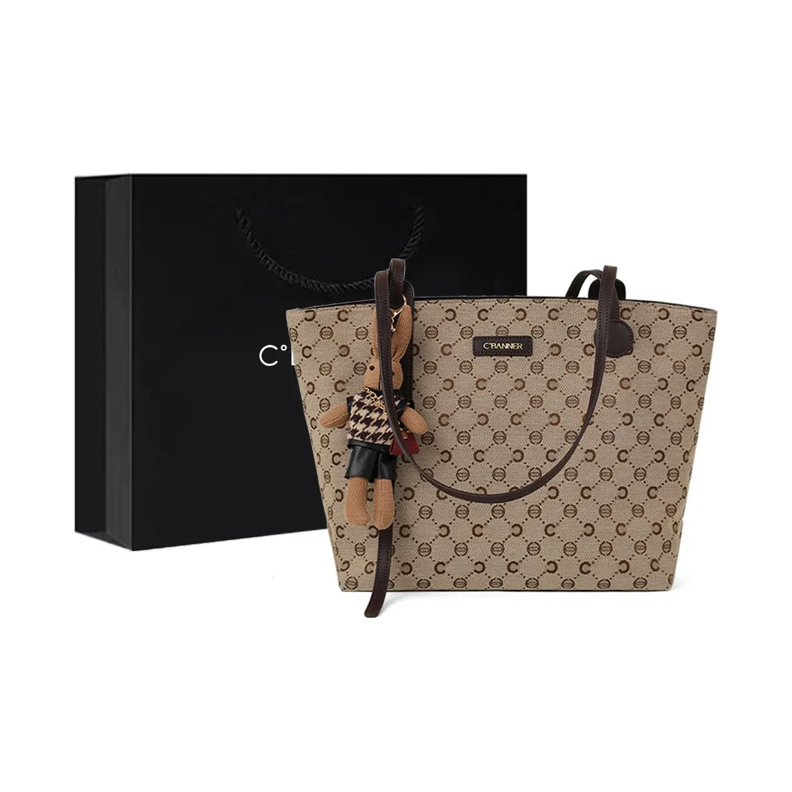 C°BANNER Ткань Carry Подмышечный Тоут Сумка Сумка на плечо Женская Кофейная