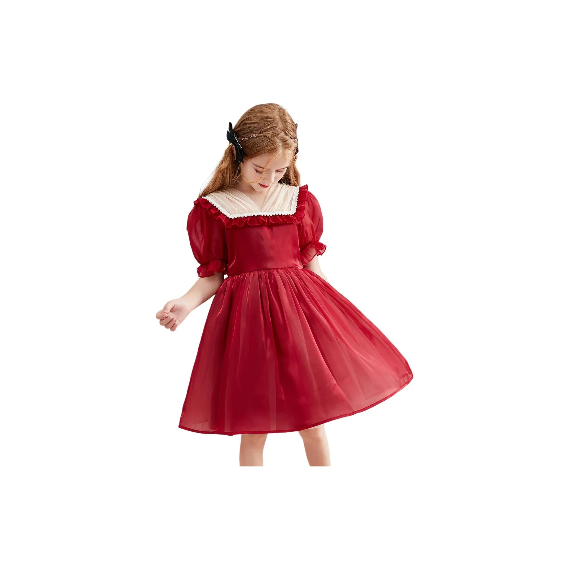 ASK Children's Dress Teenagers Burgundy ASK Детское платье Подростки Бордовый