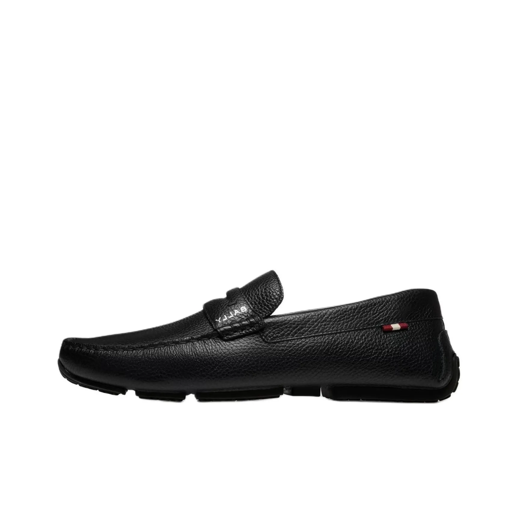 BALLY Pilot Driver Grained Leather Loafers