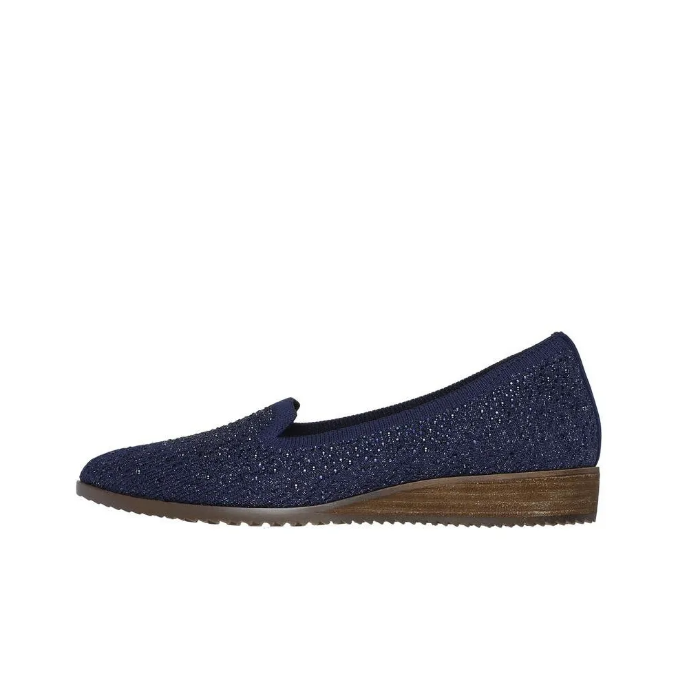 Skechers Cleo Sawdust Low Top Casual Shoes Women's Marine Blue