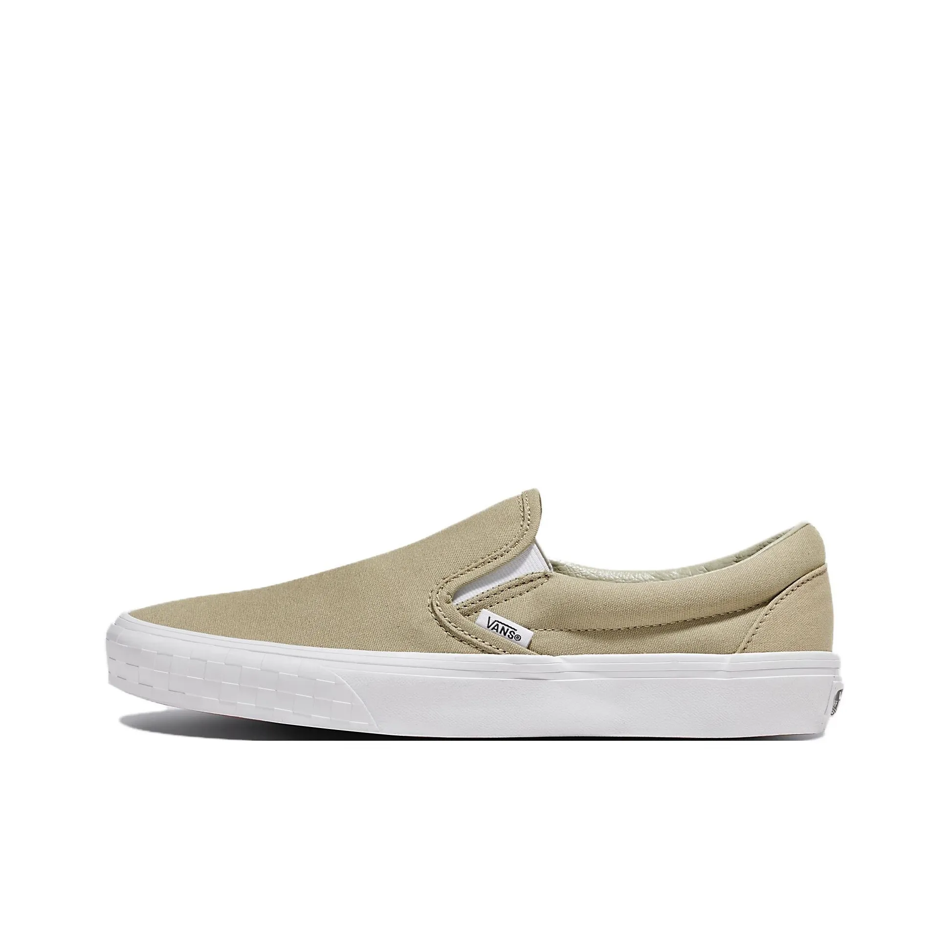 Vans Classic Slip On 'Check Bumper   Khaki'