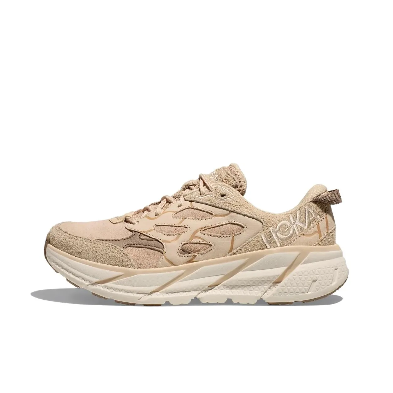 HOKA ONE ONE Non-slip Wear-resistant Impact-resistant Low-Top Running Shoes Unisex Light Brown