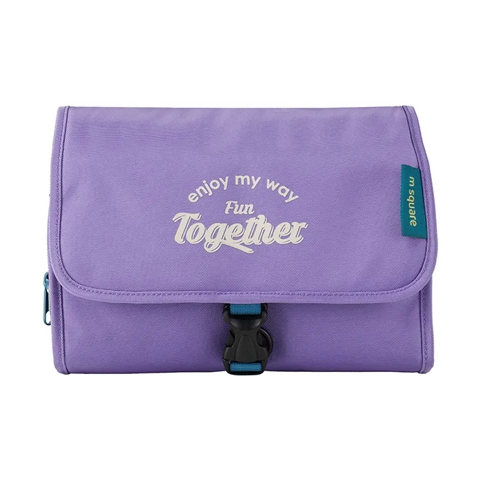 M Square Polyester Travel Divided Pouch Toiletry Bag Regular Unisex Multicolor