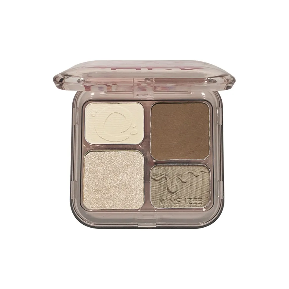 MINSHZEE Живой 4 Цвет Тень Палетка Хайлайтер