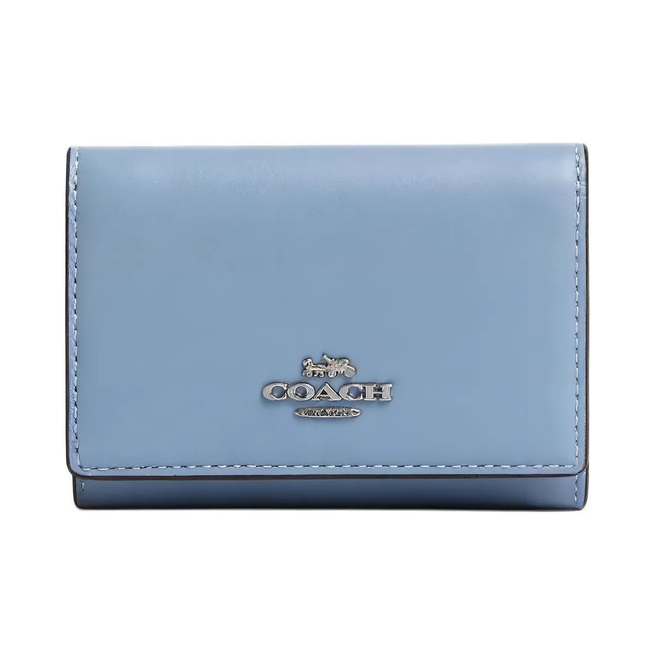 COACH Micro Телячья кожа Кошелек Маленький Женский Синий