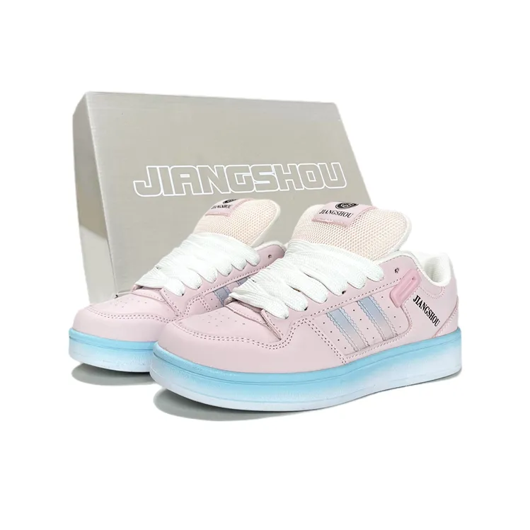 JIANGSHOU Легкий Anti Slip Низкий Топ Скейтборд Кроссовки Женские Розовые Синие
