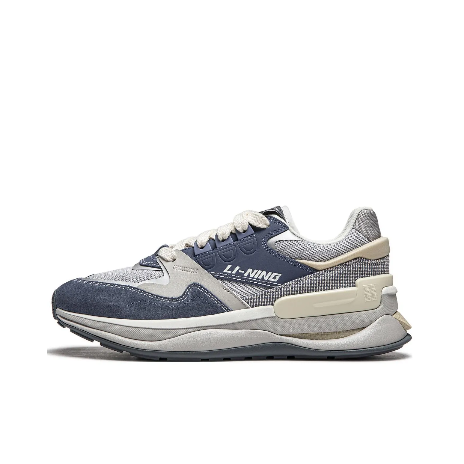 LINING Sports Life Collection Повседневный Низкий Топ Кремовый Синий/Микрокристалл Серый Мужской