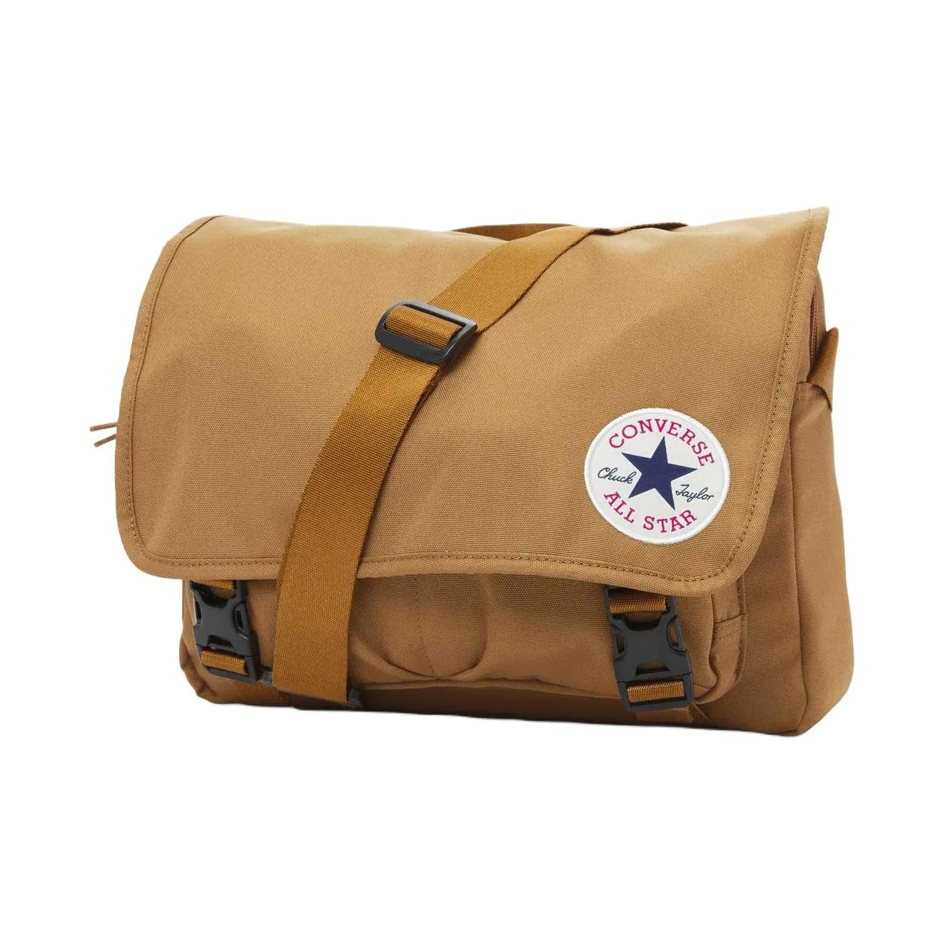 Converse Polyester Messenger Bag Shoulder Bag Crossbody Bag Regular Unisex Brown
