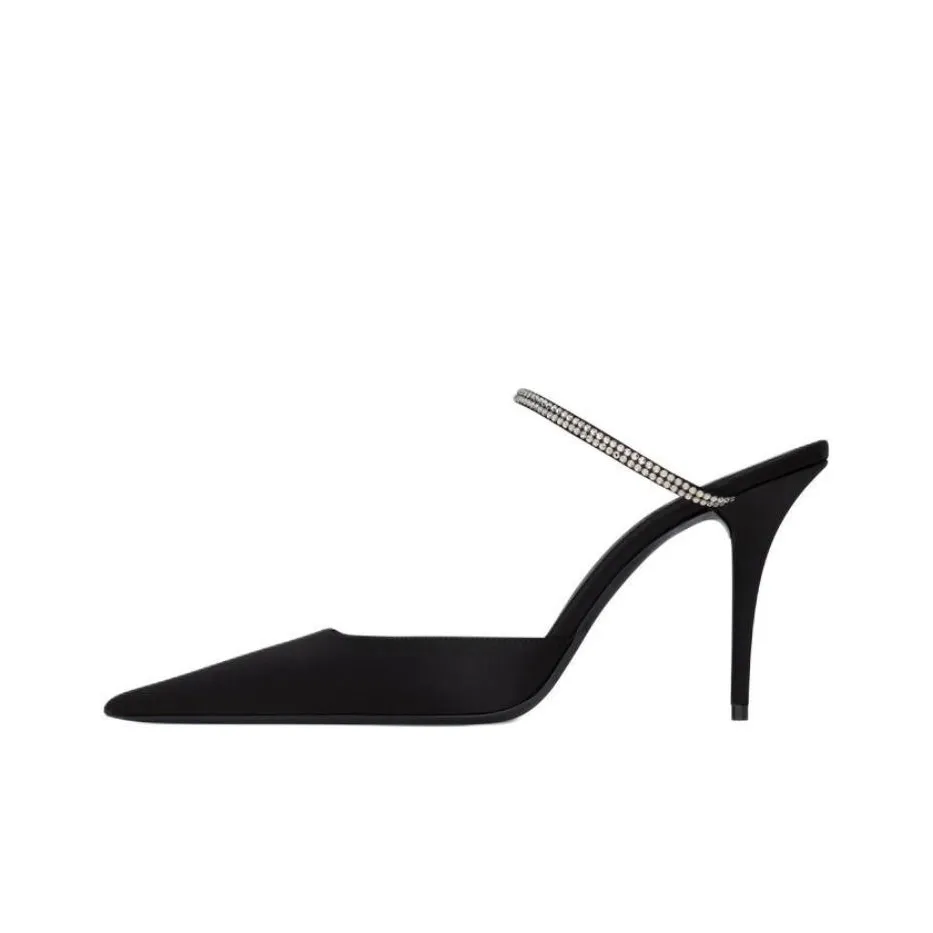 SAINT LAURENT Barbara Embellished Pointed Toe Pumps