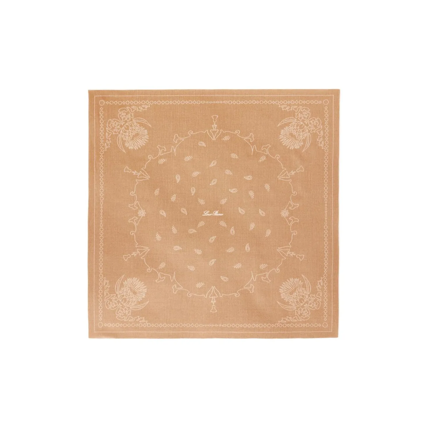 Loro Piana Wool Knit Scarves Women's Light Camel