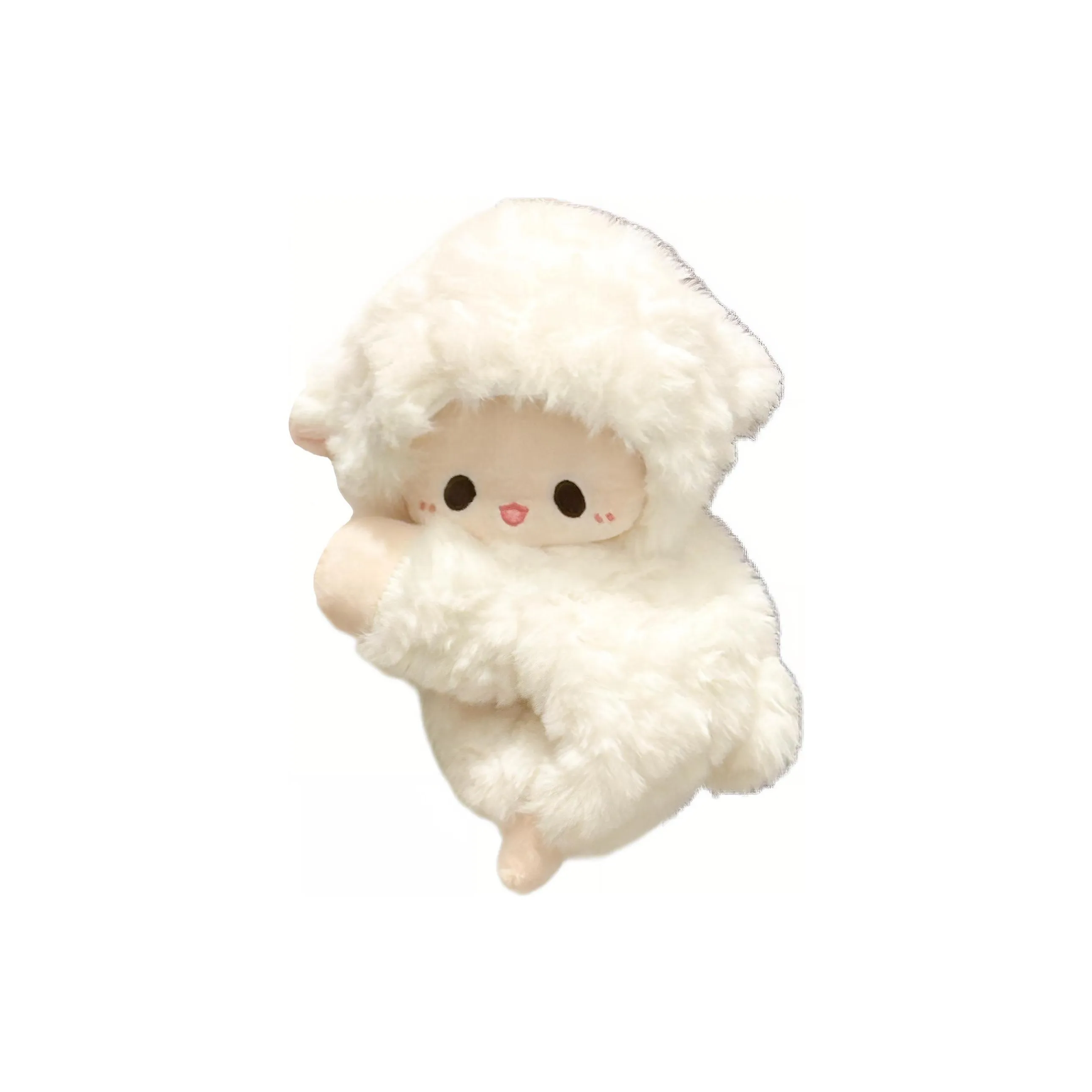 Holding Bamboo Плюшевый рюкзак сумка через плечо маленькая женская белая