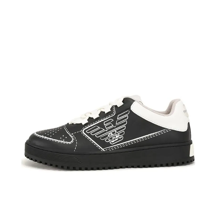 EMPORIO ARMANI Low Top Skateboard Shoes Men's Black