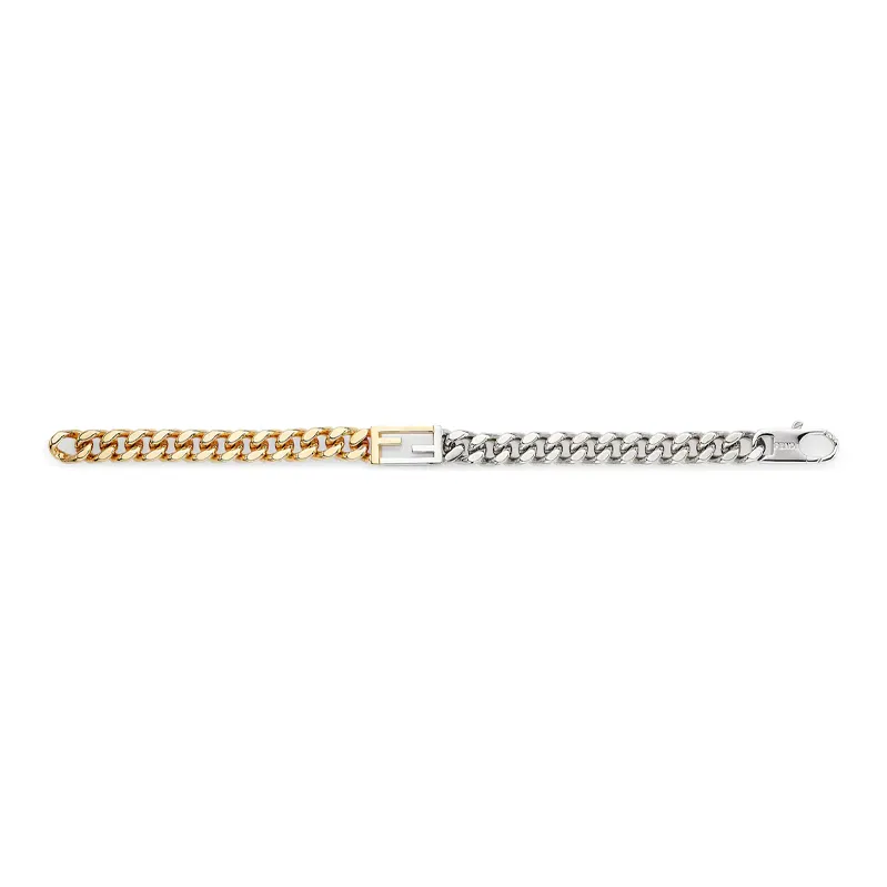 FENDI Brass Bracelets Men's Gold/Silver