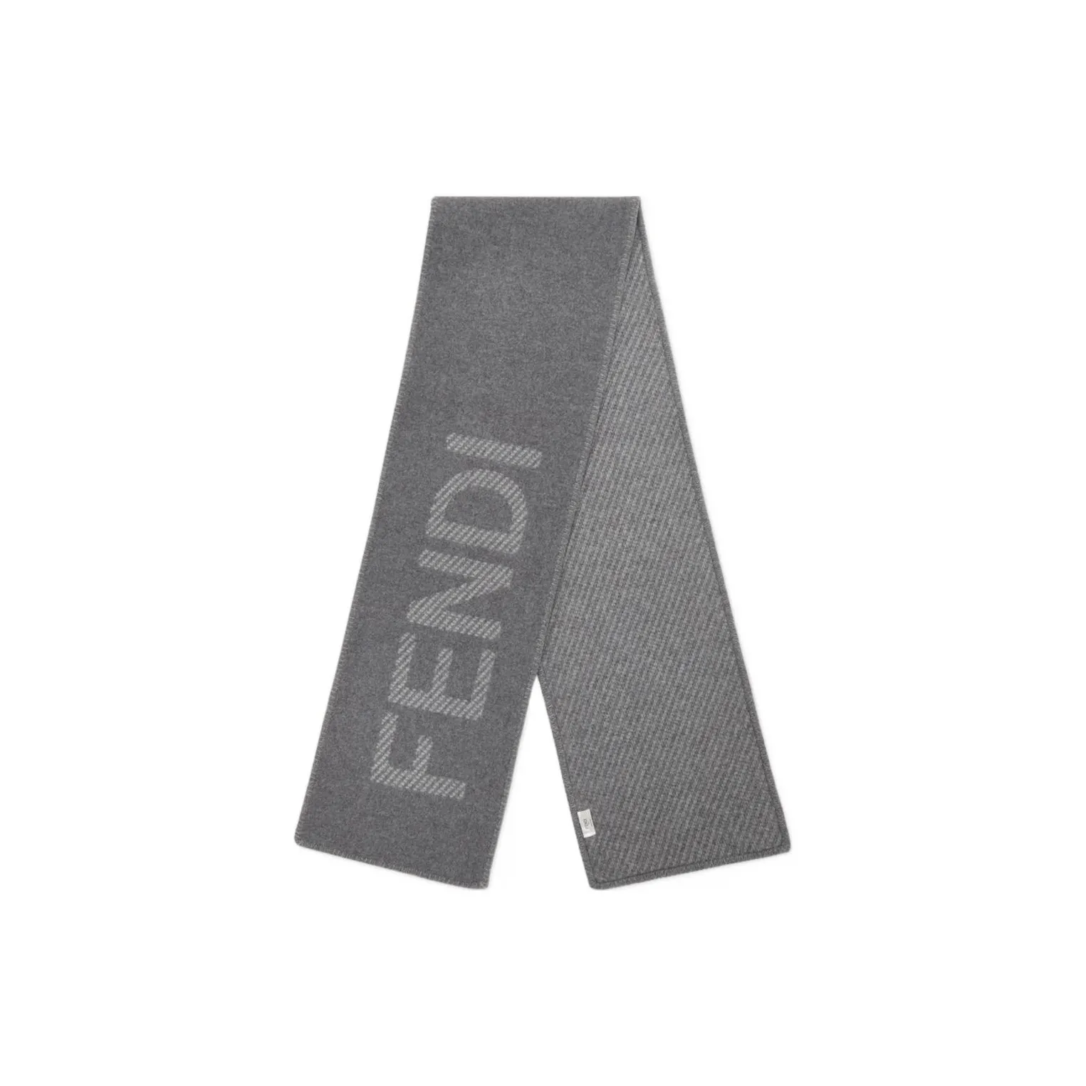 FENDI Wool Knit Scarves Women's Gray