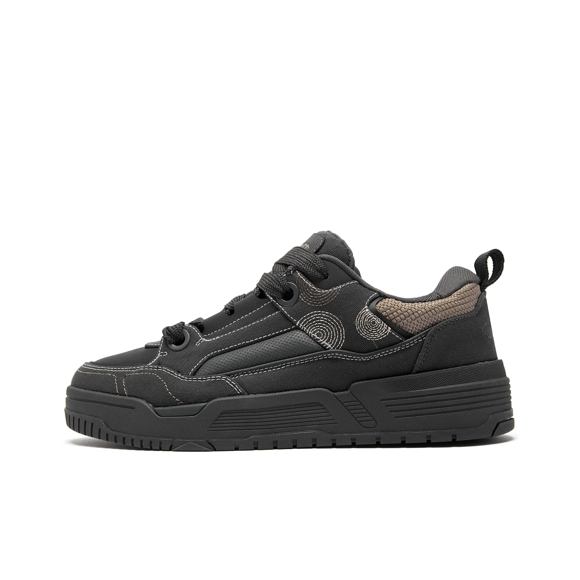QIAODAN Goku Skateboard Shoes Men Low-Top Lightning Gray Walnut