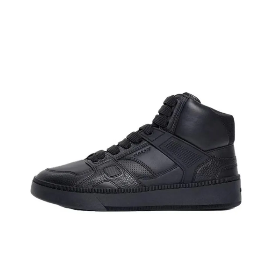 BALLY High Top Skateboard shoes Pink Men's Celebrity